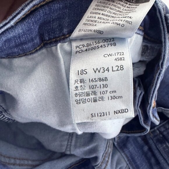 Levi's Skinny Jeans Womens Blue Stretch Denim High Rise Comfort Size 18S 34x28 - Picture 14 of 16